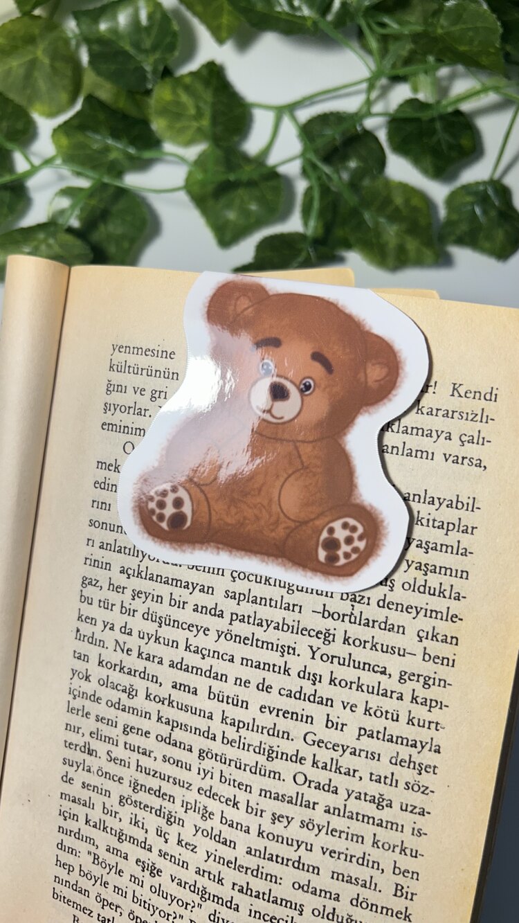 Ayıcık mıknatıslı kitap ayracı