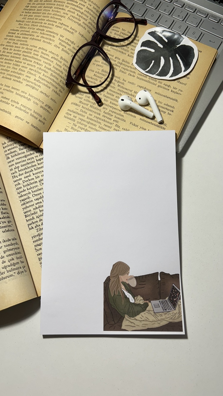 Film Temalı Notepad Çek Kopar Defter, Tutkallı Bloknot, A5, Çizgisiz Defter