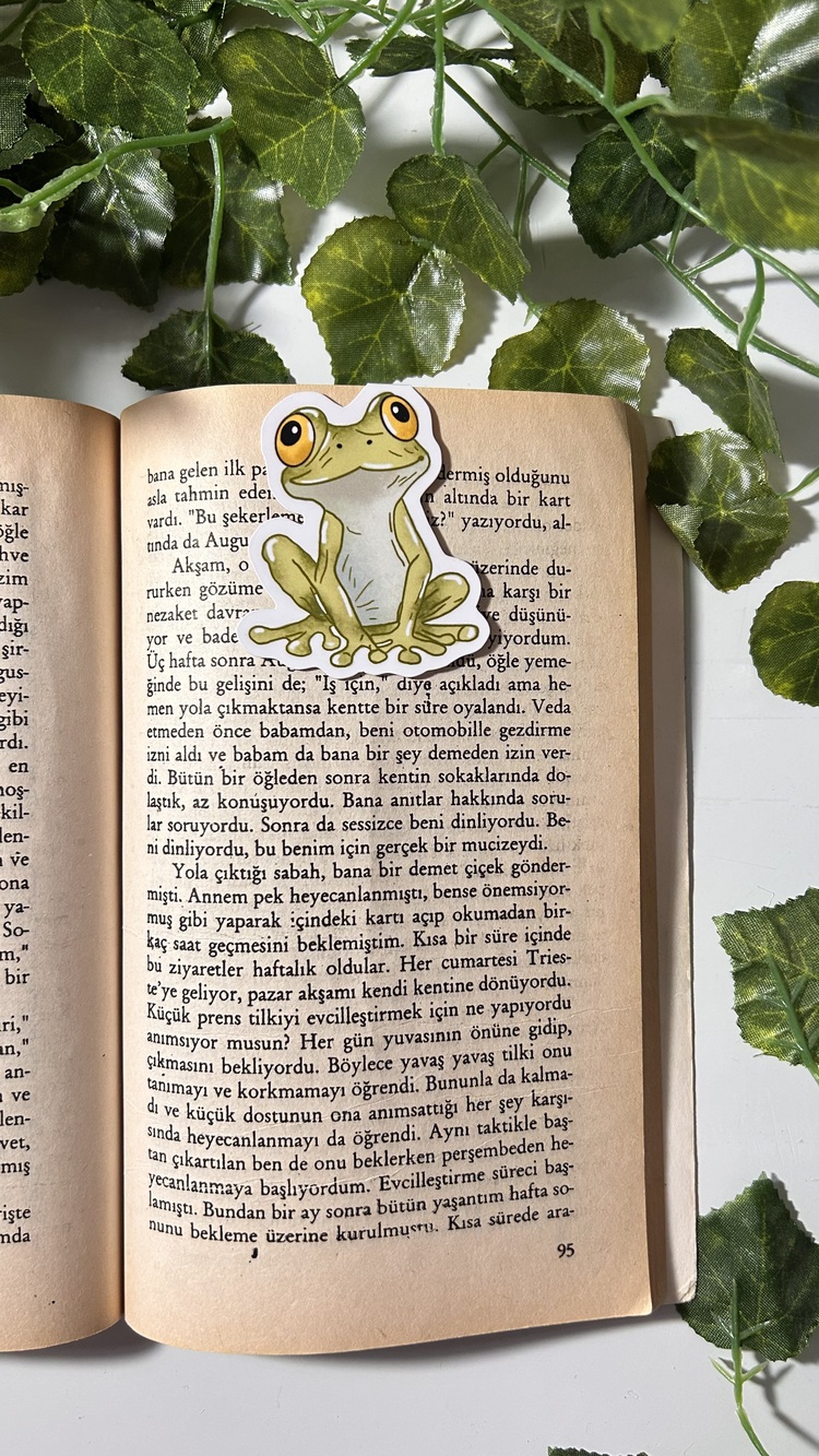 Kurbağa kitap ayracı mıknatıslı kitap ayracı magnetli kitap ayracı manyetik ayraç