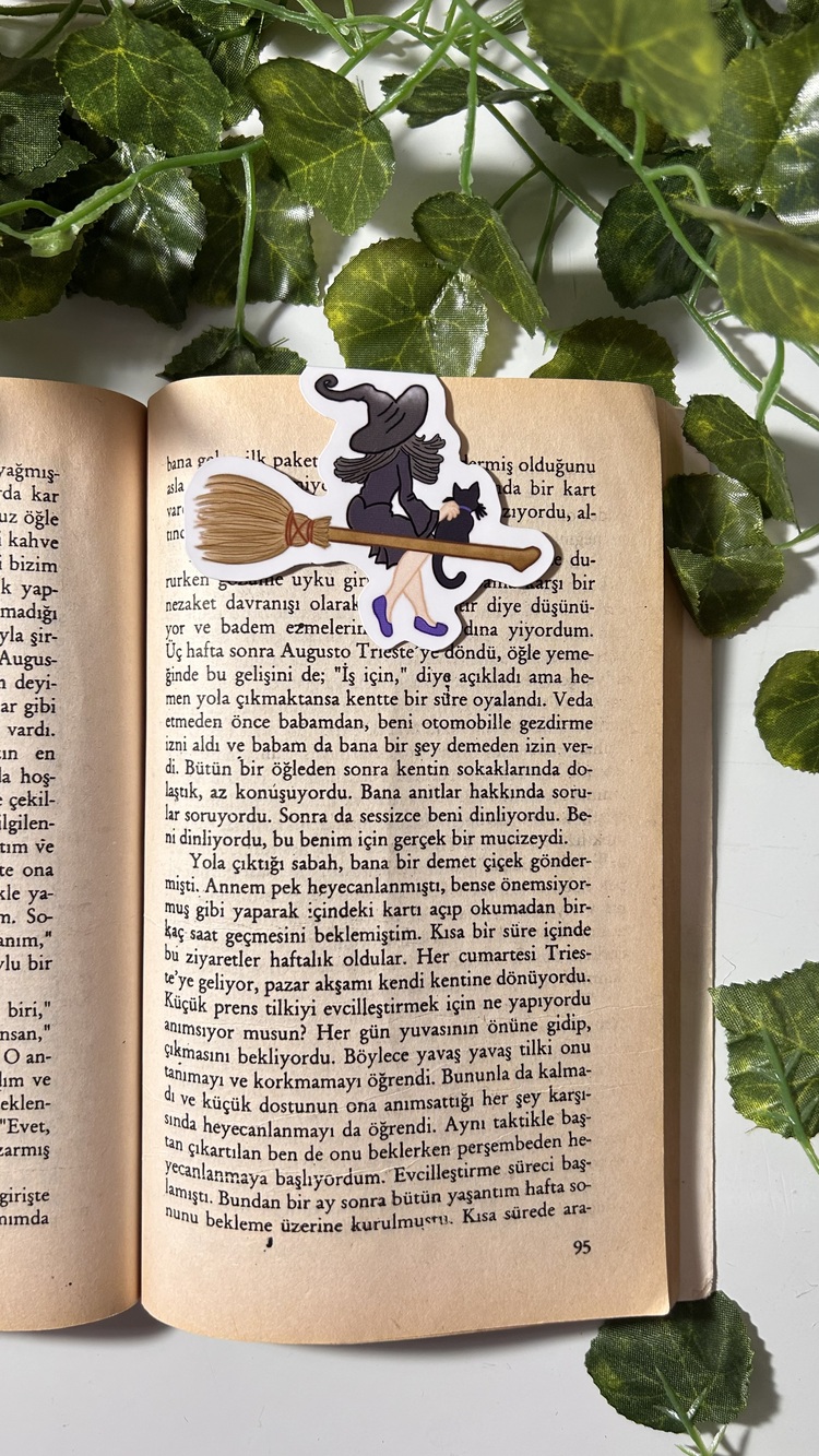 Cadı kitap ayracı mıknatıslı kitap ayracı magnetli kitap ayracı manyetik ayraç