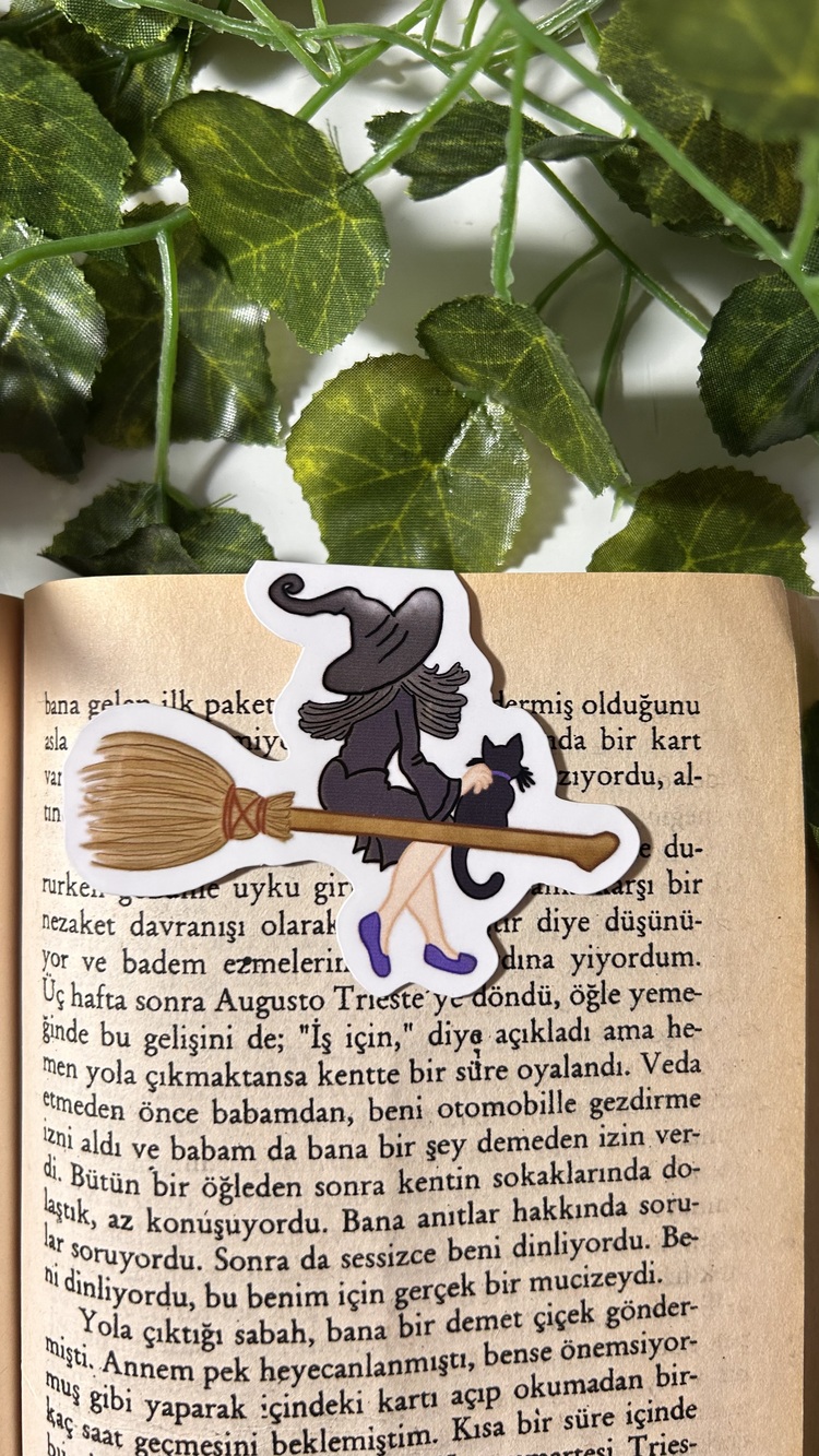 Cadı kitap ayracı mıknatıslı kitap ayracı magnetli kitap ayracı manyetik ayraç