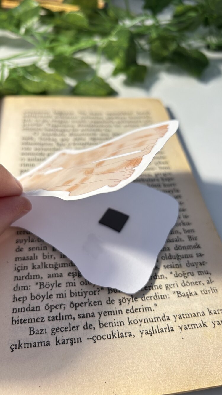 Kediler mıknatıslı kitap ayracı, Lamine edilmiştir, Parlak ve sert yapı, El yapımı