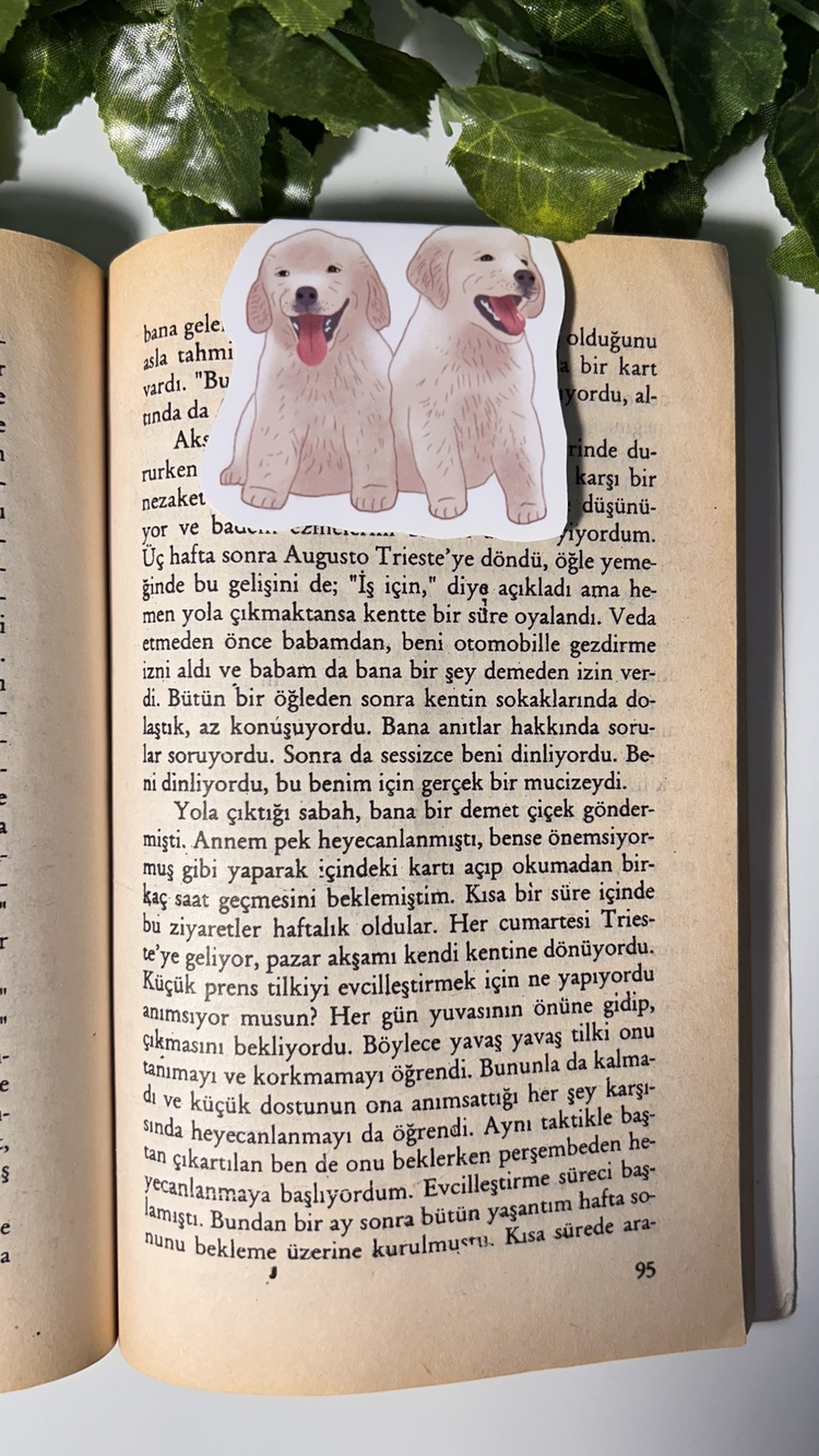 Köpek temalı mıknatıslı kitap ayracı