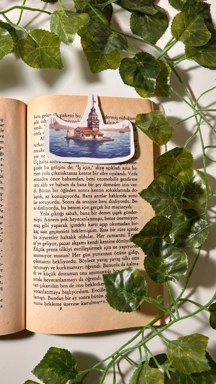 Mıknatıslı Kız Kulesi kitap ayracı, Magnetli kitap ayracı, Manyetik kitap ayracı