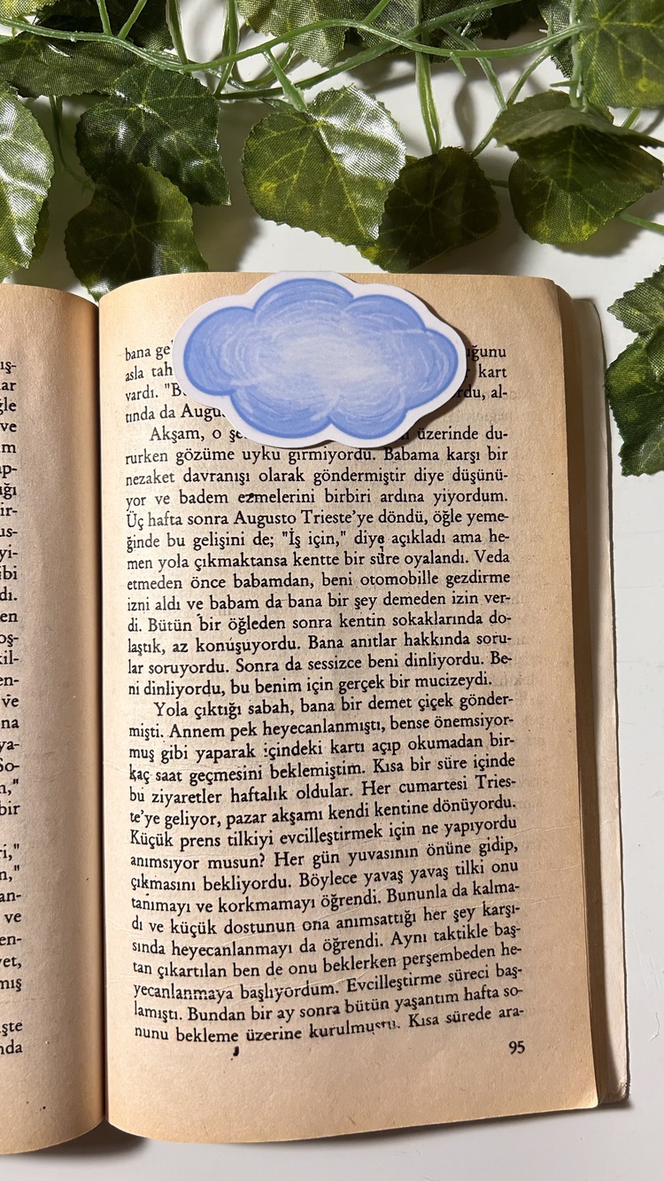 Bulut kitap ayracı mıknatıslı kitap ayracı magnetli kitap ayracı manyetik ayraç
