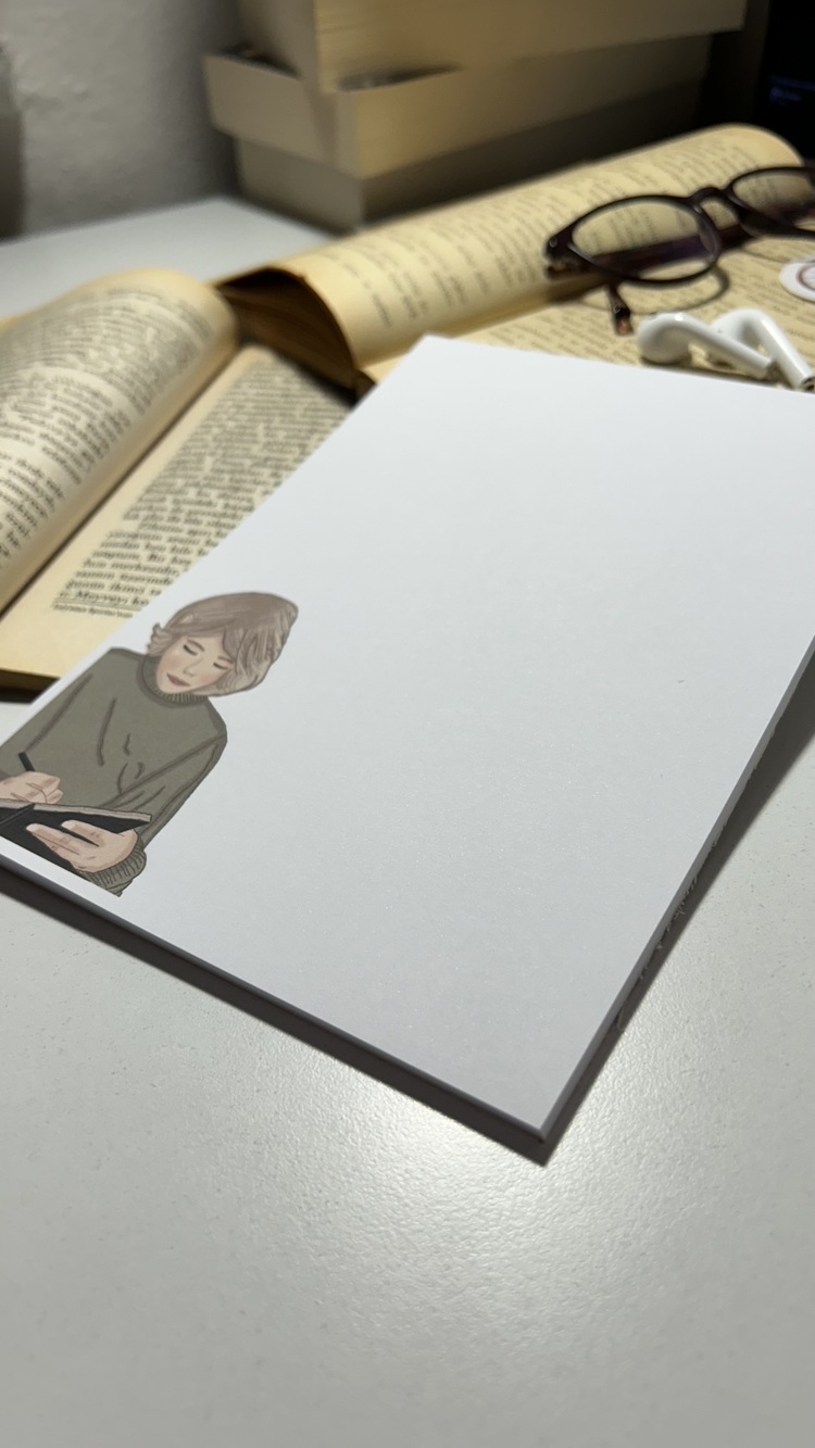 Yazı Temalı Notepad Çek Kopar Defter, Tutkallı Bloknot, A5, Çizgisiz Defter