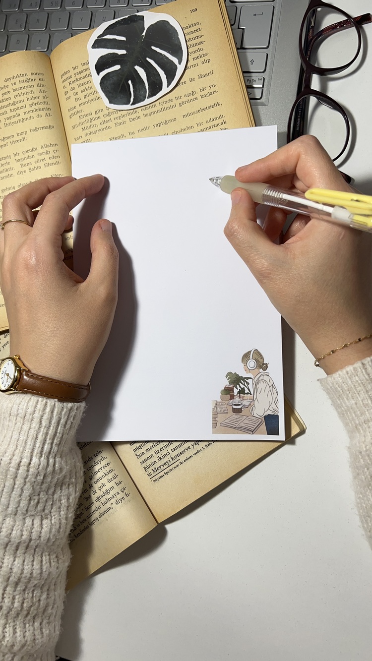 Yazma temalı notepad