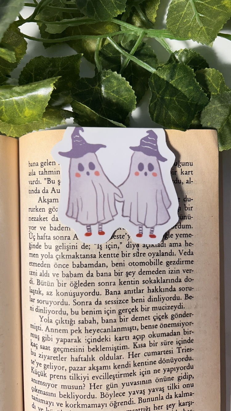 Hayalet temalı mıknatıslı kitap ayracı