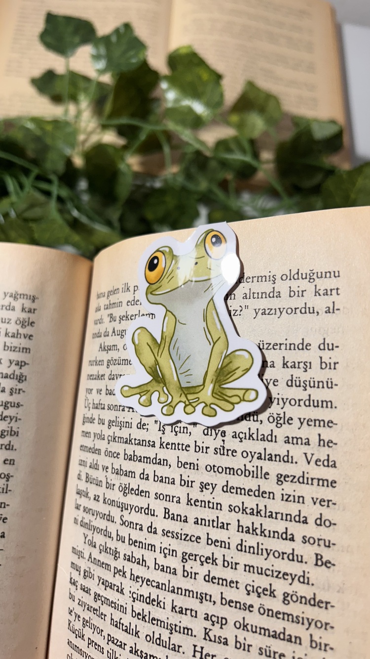 Kurbağa kitap ayracı mıknatıslı kitap ayracı magnetli kitap ayracı manyetik ayraç