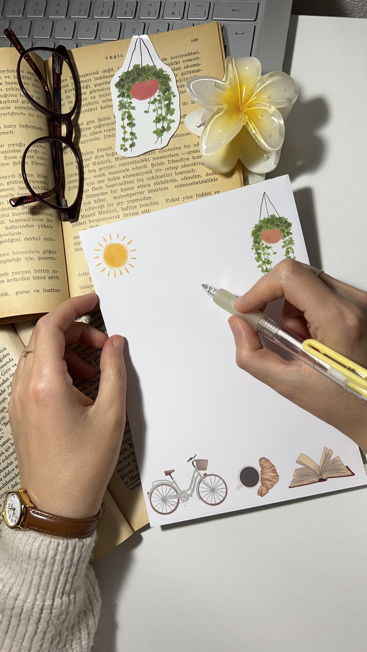 Bisiklet temalı notepad