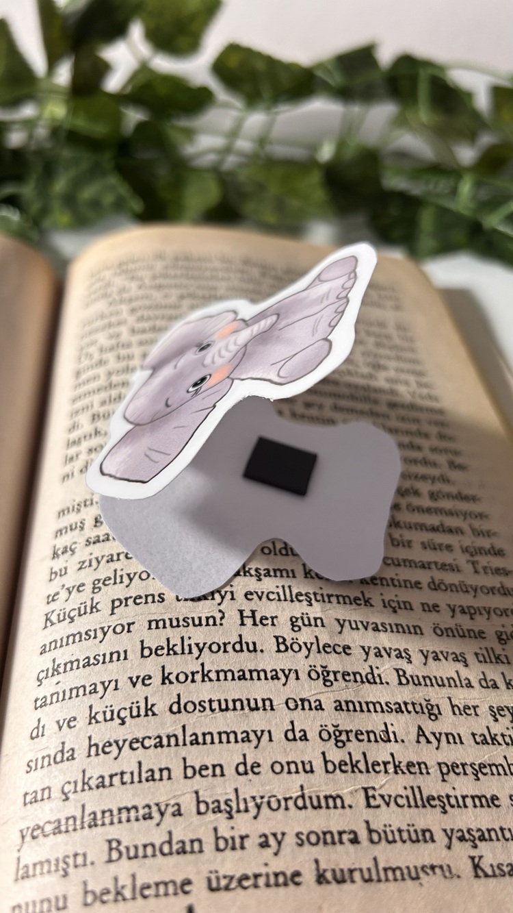 Mıknatıslı Fil kitap ayracı, Magnetli kitap ayracı, Manyetik kitap ayracı