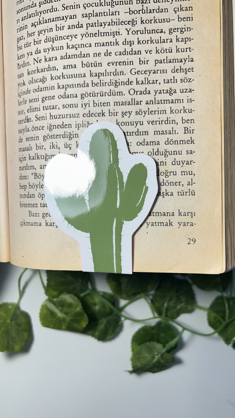 Yaprak temalı 4'lü çoklu mıknatıslı kitap ayracı seti