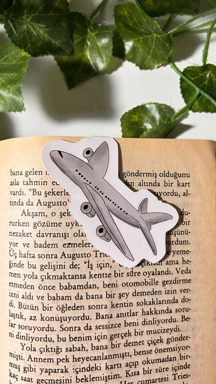 Mıknatıslı Uçak kitap ayracı, Magnetli kitap ayracı, Manyetik kitap ayracı