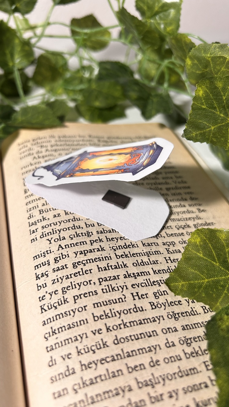 Lamba temalı mıknatıslı kitap ayracı