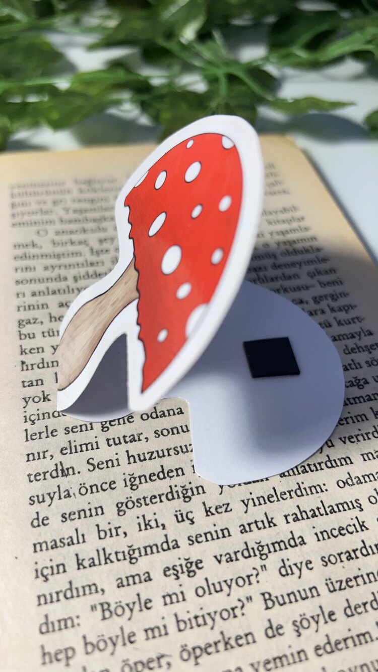Mantar mıknatıslı kitap ayracı