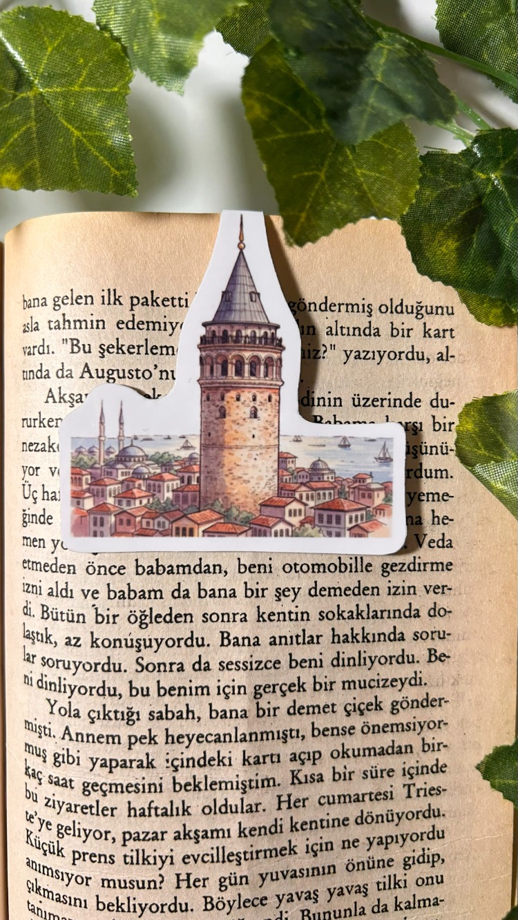 Mıknatıslı Galata Kulesi kitap ayracı, Magnetli kitap ayracı, Manyetik kitap ayracı