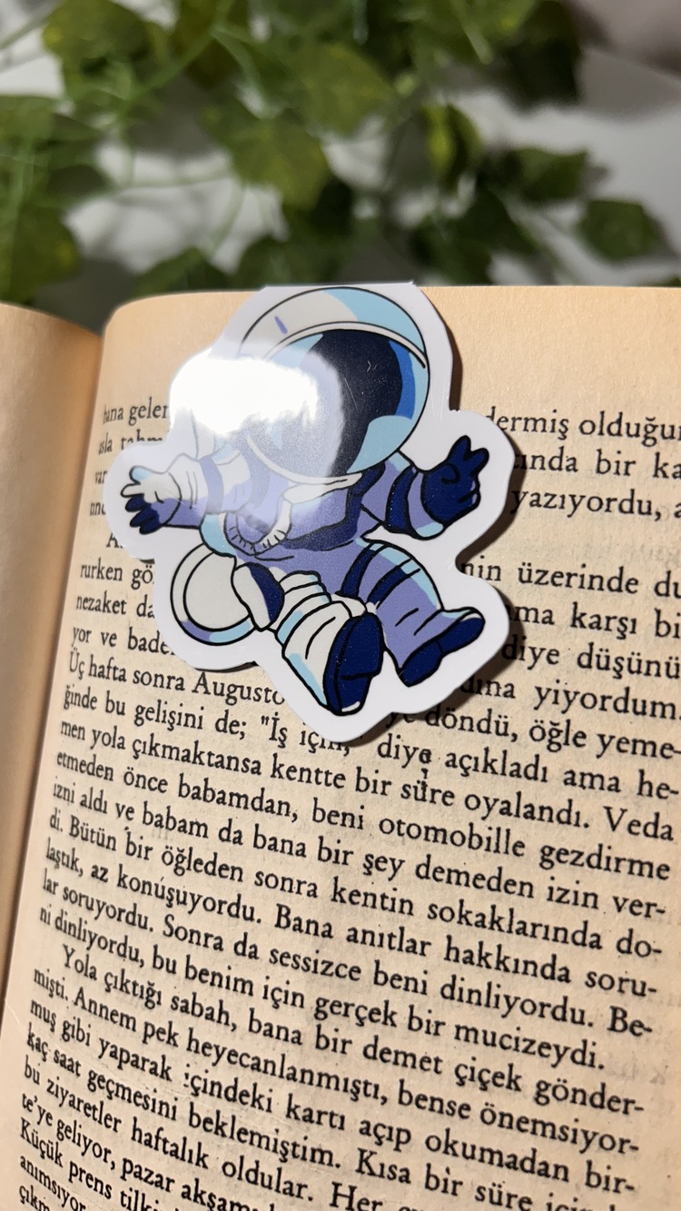 Mıknatıslı Astronot kitap ayracı Magnetli kitap ayracı Manyetik kitap ayracı