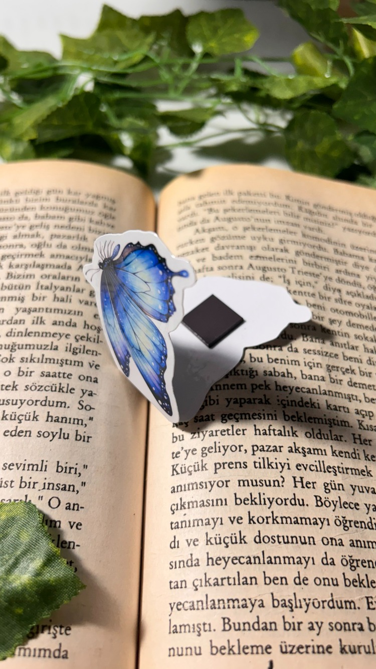 Mıknatıslı kelebek kitap ayracı, Magnetli kitap ayracı, Manyetik kitap ayracı