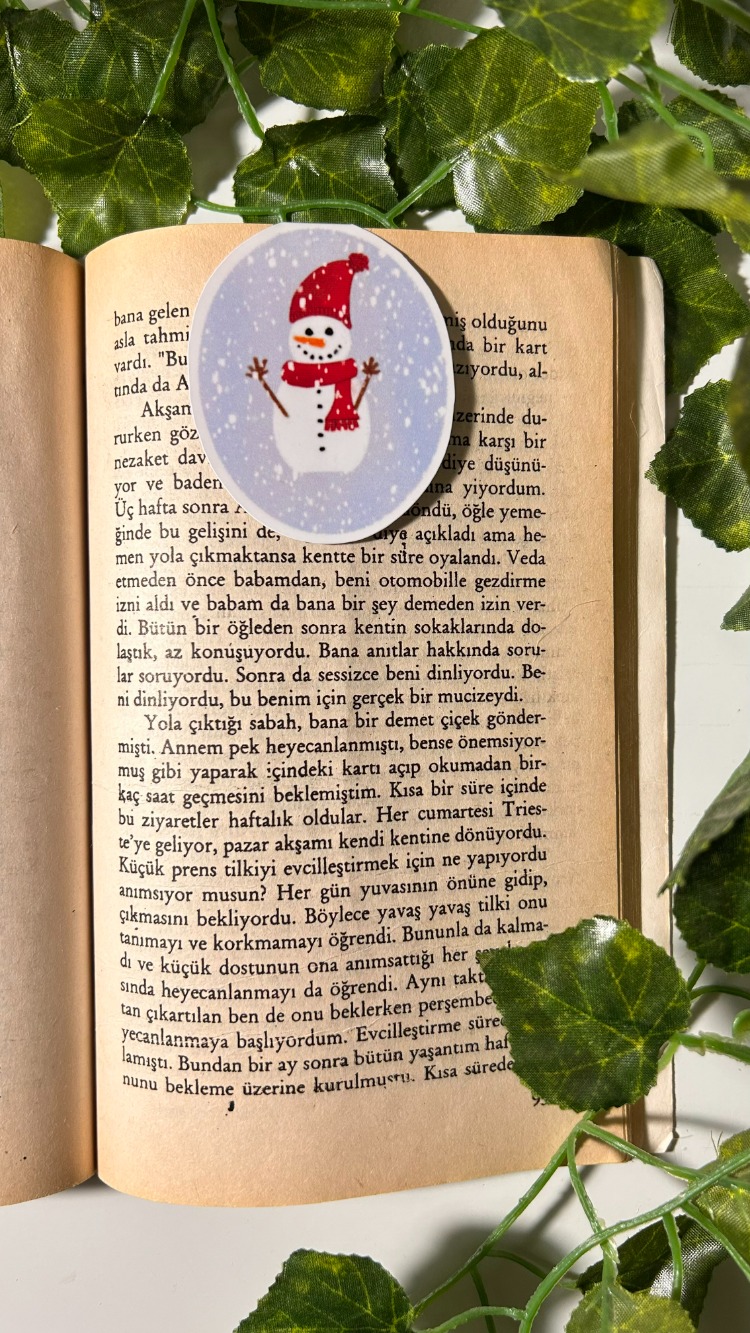 Mıknatıslı kardan adam kitap ayracı yılbaşı hediyesi yeni yıl hediyesi