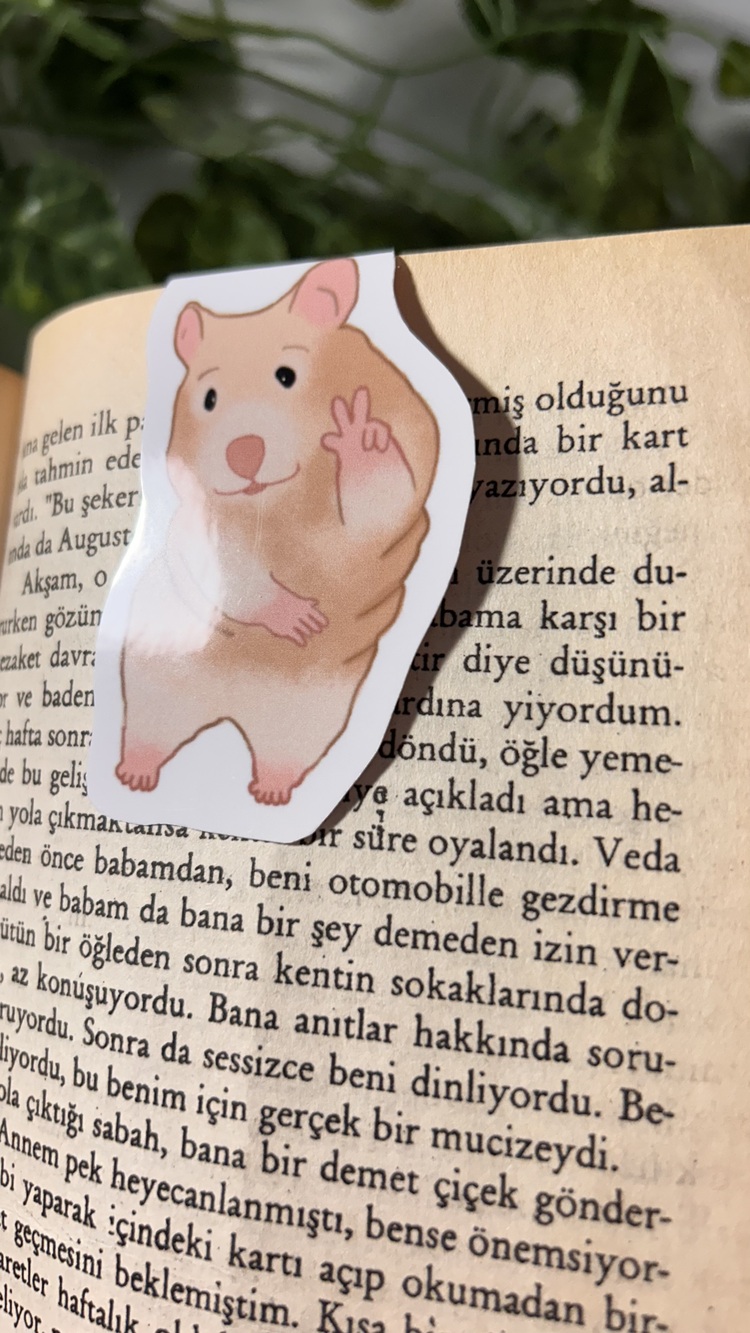 Mıknatıslı Hamster kitap ayracı, Magnetli kitap ayracı, Manyetik kitap ayraç