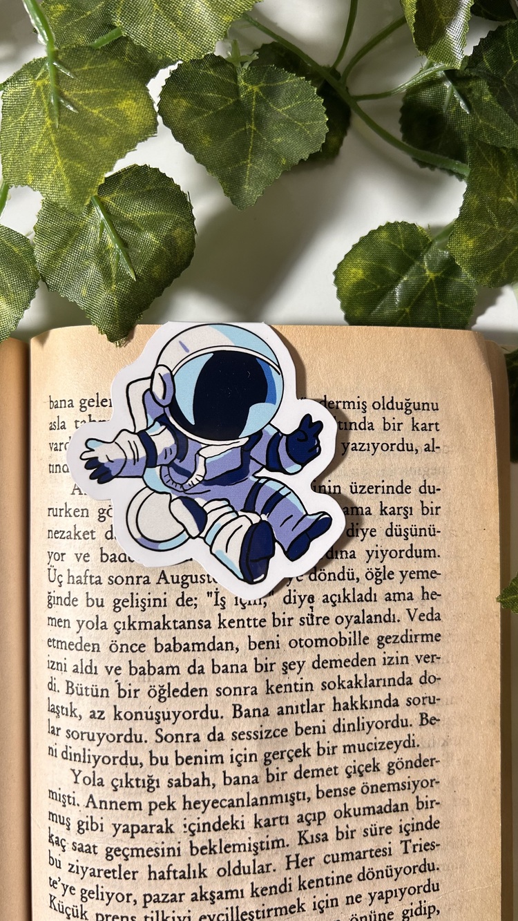 Mıknatıslı Astronot kitap ayracı Magnetli kitap ayracı Manyetik kitap ayracı