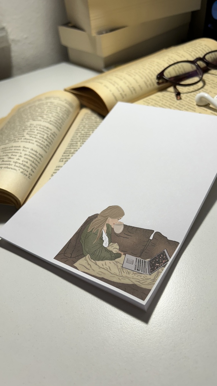 Film Temalı Notepad Çek Kopar Defter, Tutkallı Bloknot, A5, Çizgisiz Defter