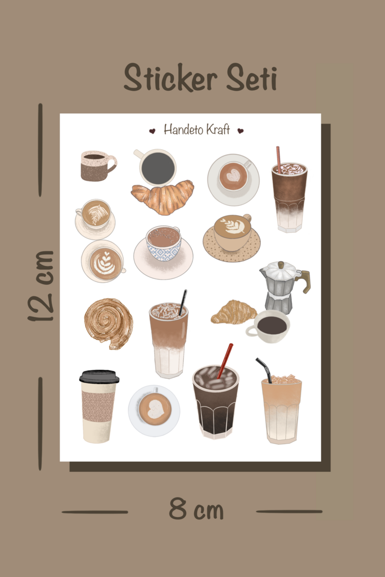 Kitap temalı 4lü Çoklu Sticker Seti, 8x12 cm, çıkartma, bullet journal, scrapbook, etiket