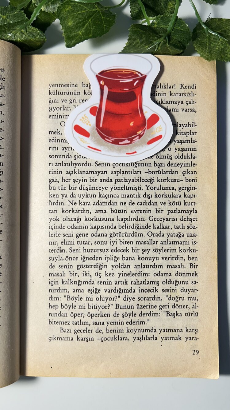Çay mıknatıslı kitap ayracı