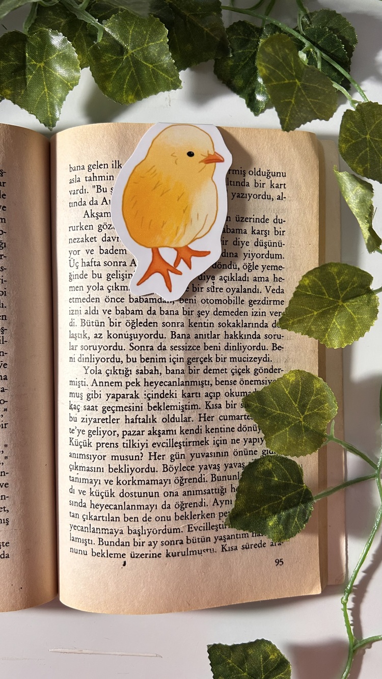 Mıknatıslı Civciv kitap ayracı, Magnetli kitap ayracı, Manyetik kitap ayracı