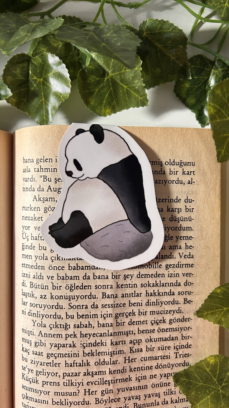 Mıknatıslı Panda kitap ayracı, Magnetli kitap ayracı, Manyetik kitap ayracı