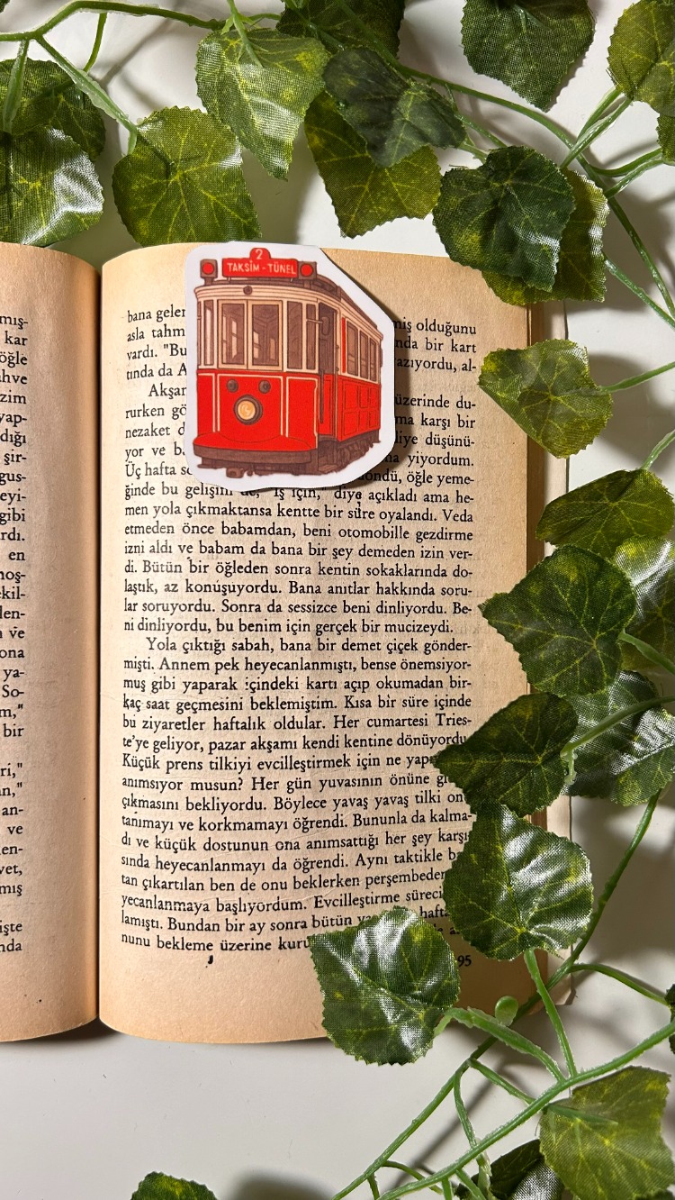 Mıknatıslı Tramvay kitap ayracı, Magnetli kitap ayracı, Manyetik kitap ayracı