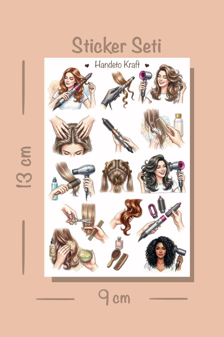 4'lü Clean Girl Sticker Seti, Planner Etiket, Çıkartma, Ajanda Sticker, Journal Sticker
