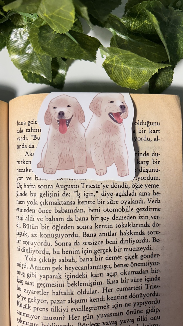 Köpek temalı mıknatıslı kitap ayracı