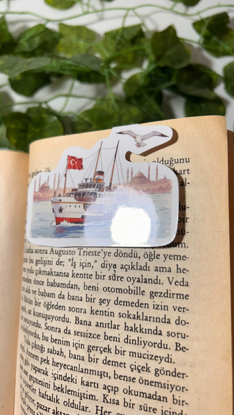 Mıknatıslı Vapur kitap ayracı, Magnetli kitap ayracı, Manyetik kitap ayracı