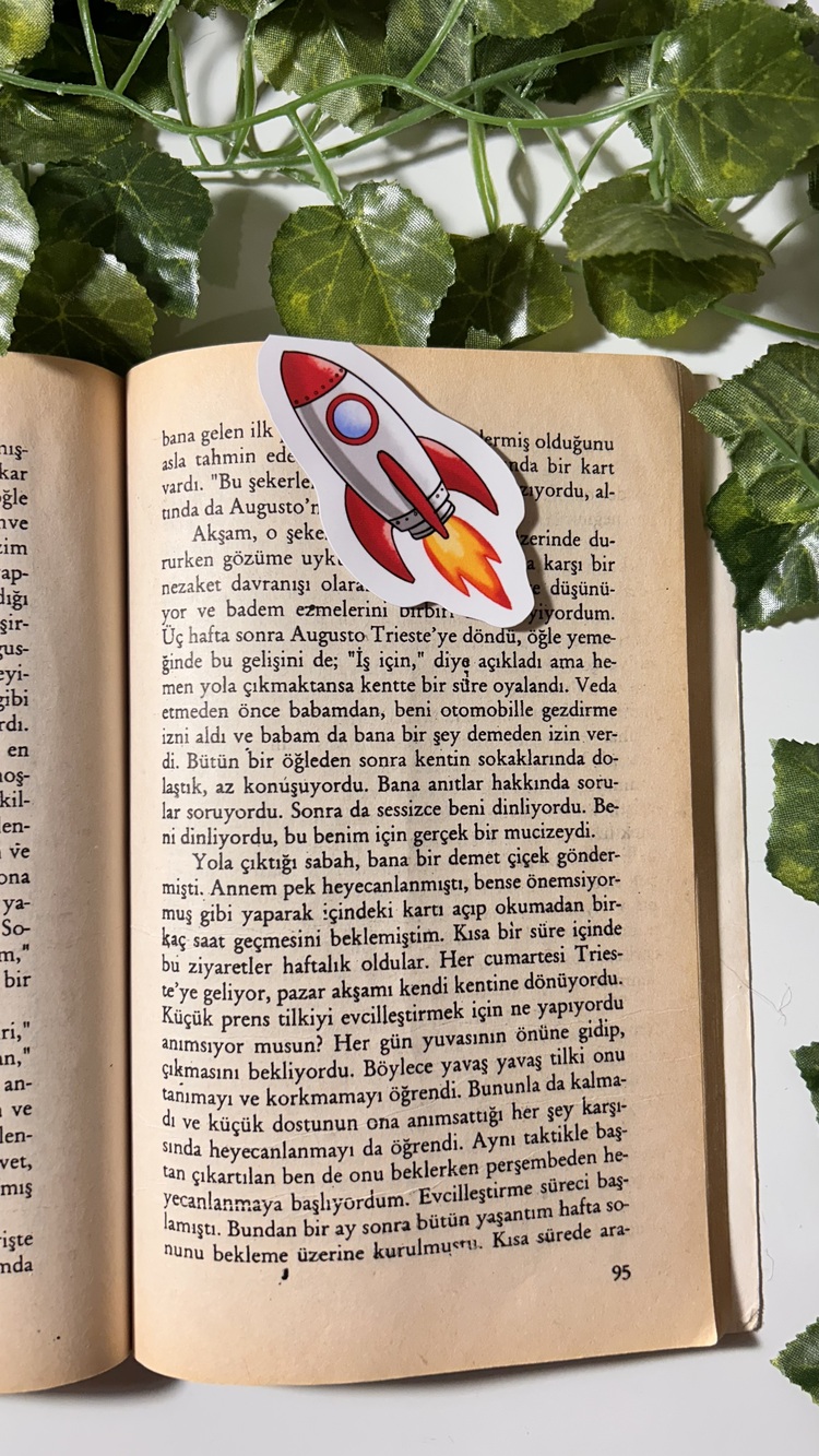Roket kitap ayracı mıknatıslı kitap ayracı magnetli kitap ayracı manyetik ayraç