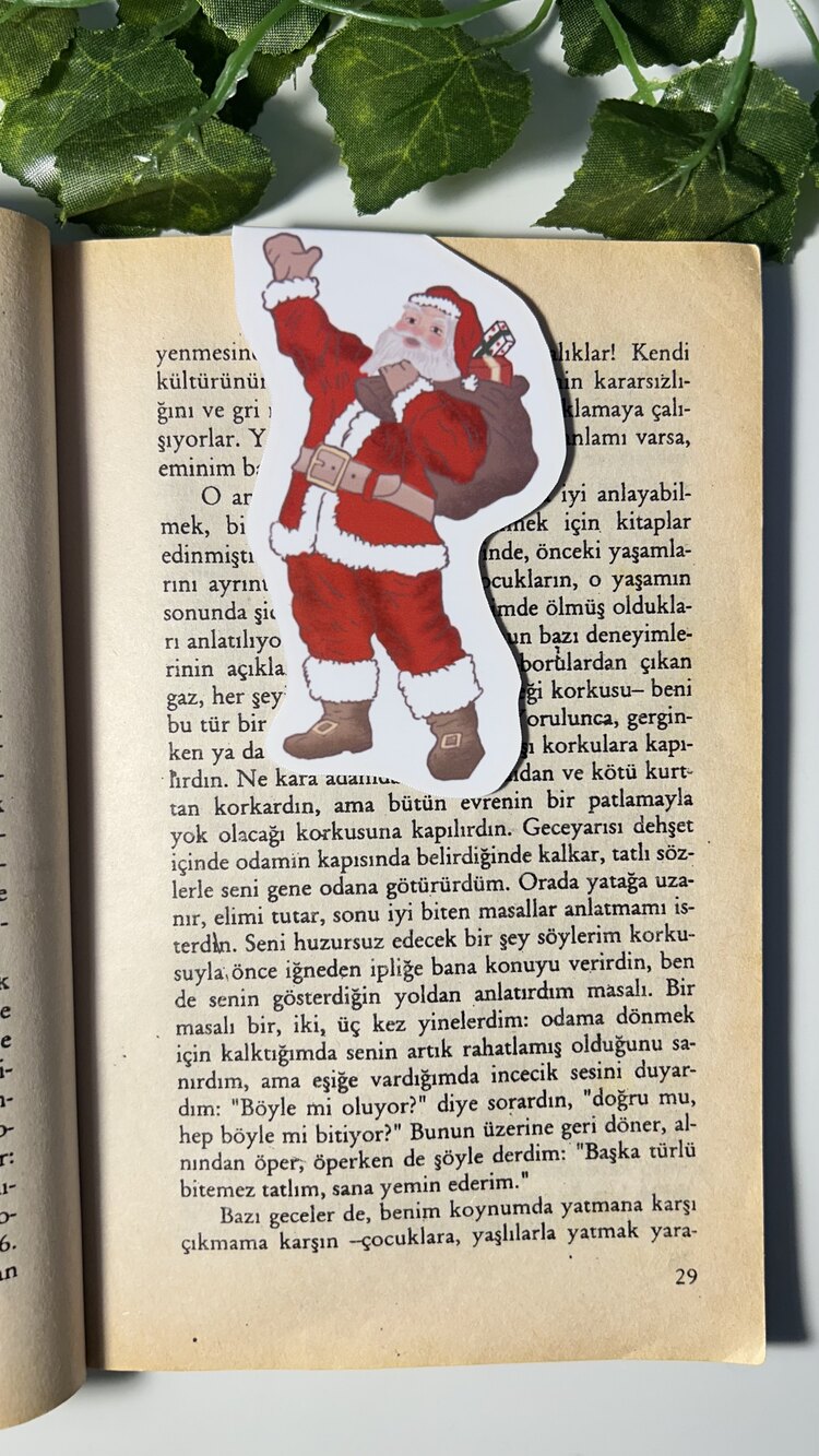 Noel Baba Mıknatıslı Kitap ayracı