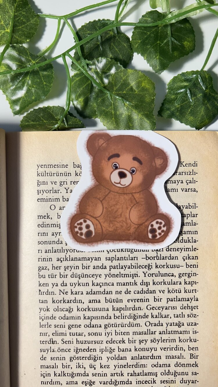 Ayıcık mıknatıslı kitap ayracı
