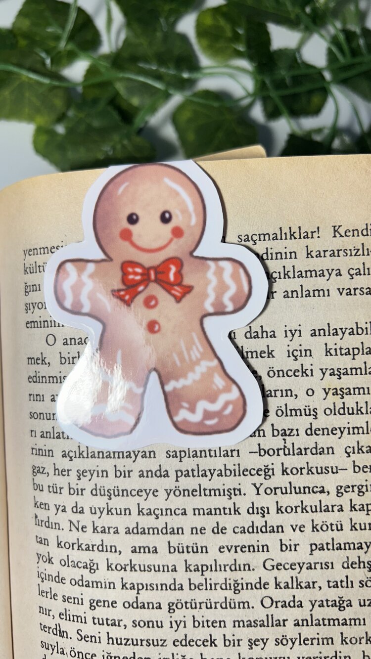 Kurabiye adam mıknatıslı kitap ayracı ginger cookie