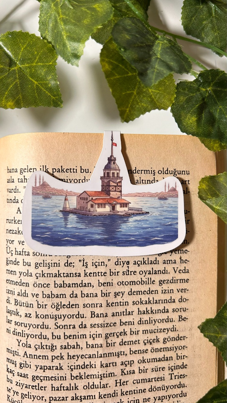 Mıknatıslı Kız Kulesi kitap ayracı, Magnetli kitap ayracı, Manyetik kitap ayracı