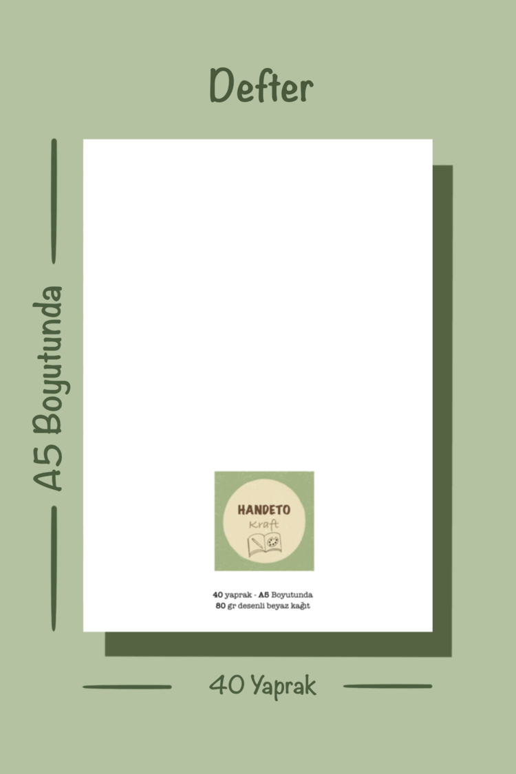 Kamp Temalı Notepad Çek Kopar Defter, Tutkallı Bloknot, A5, Çizgisiz Defter