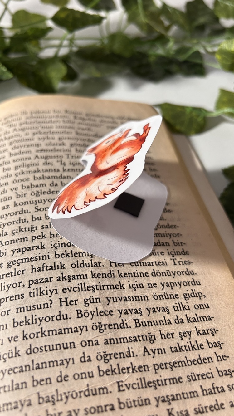 Mıknatıslı Sincap kitap ayracı, Magnetli kitap ayracı, Manyetik kitap ayracı