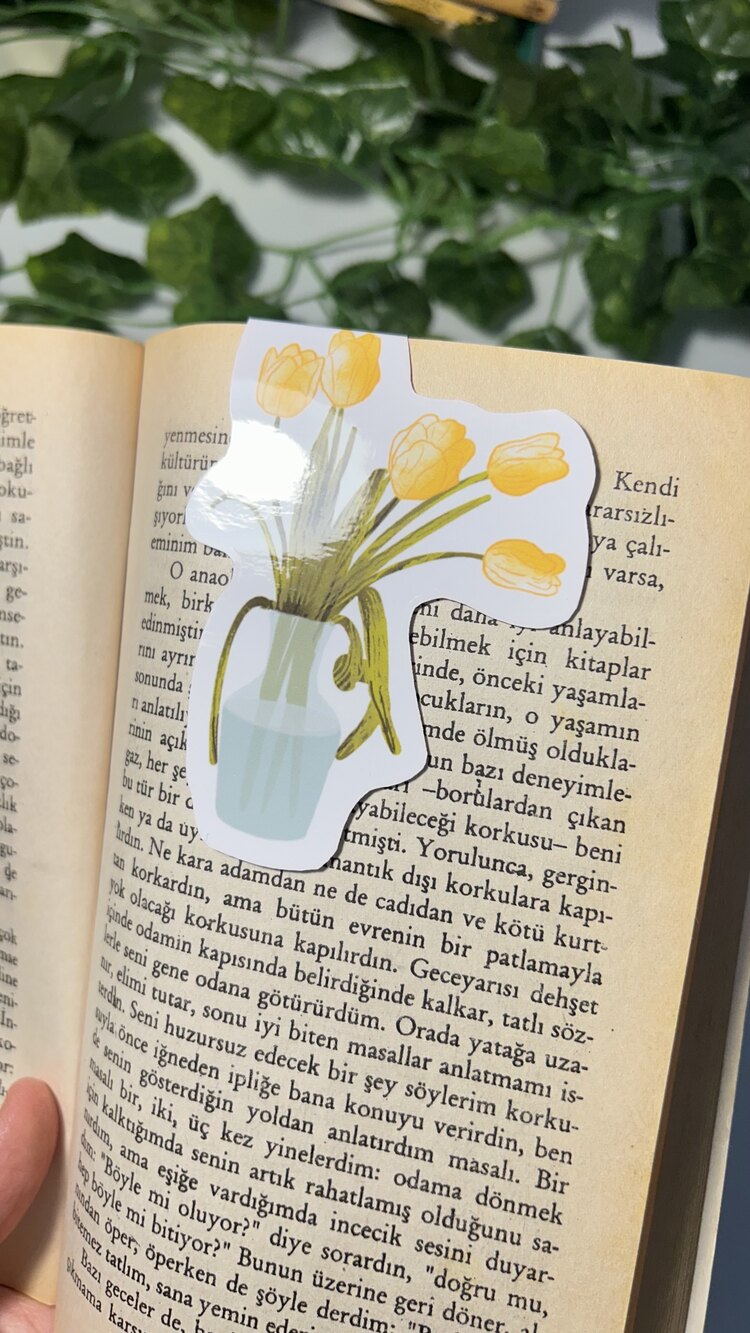 Çiçek temalı 4'lü çoklu mıknatıslı kitap ayracı seti