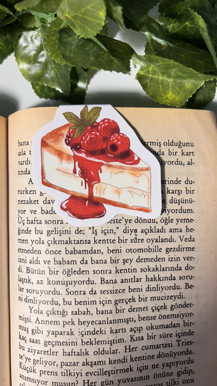 Cheescake temalı mıknatıslı kitap ayracı