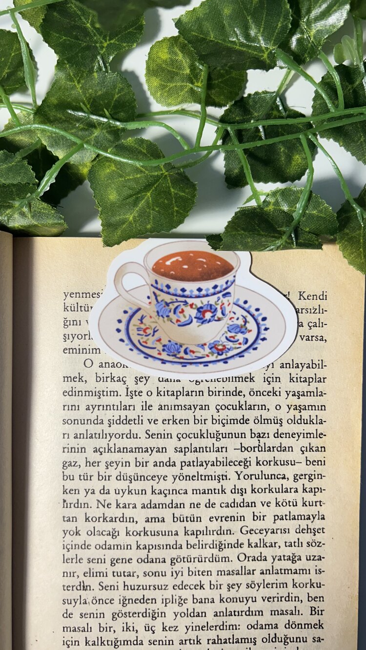 Türk kahvesi mıknatıslı kitap ayracı
