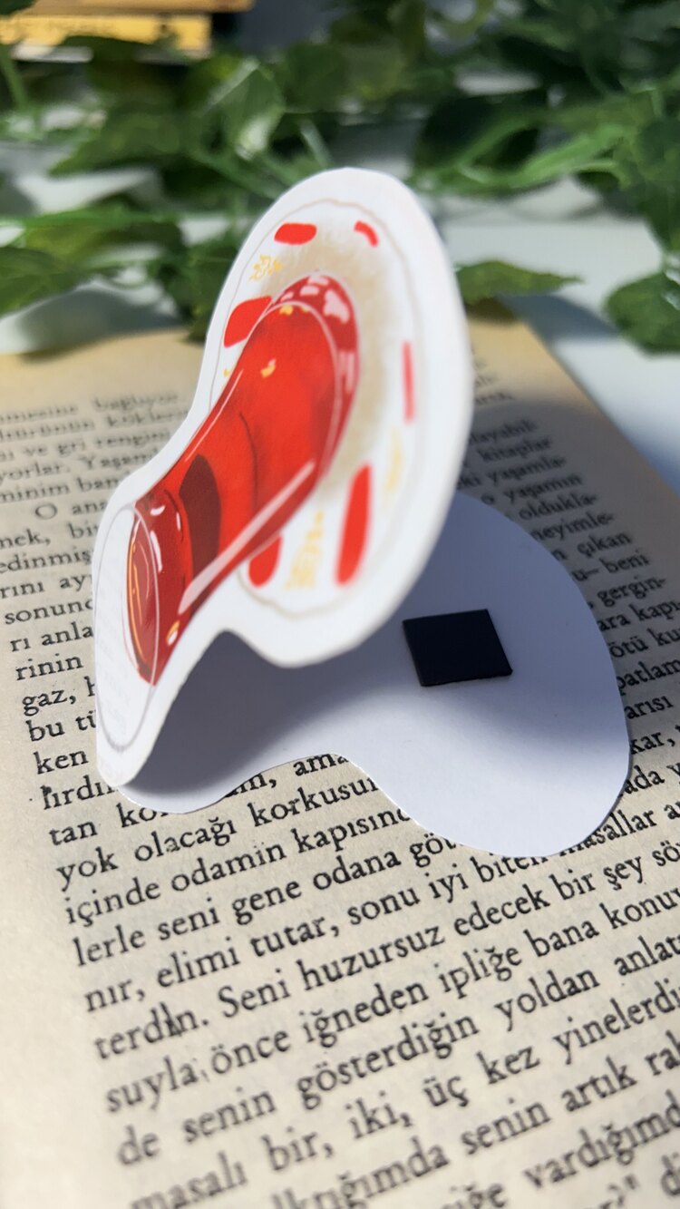Çay mıknatıslı kitap ayracı
