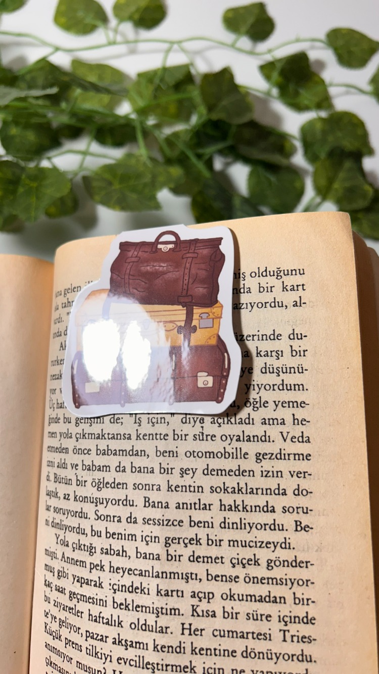 Mıknatıslı Bavul kitap ayracı, Magnetli kitap ayracı, Manyetik kitap ayracı