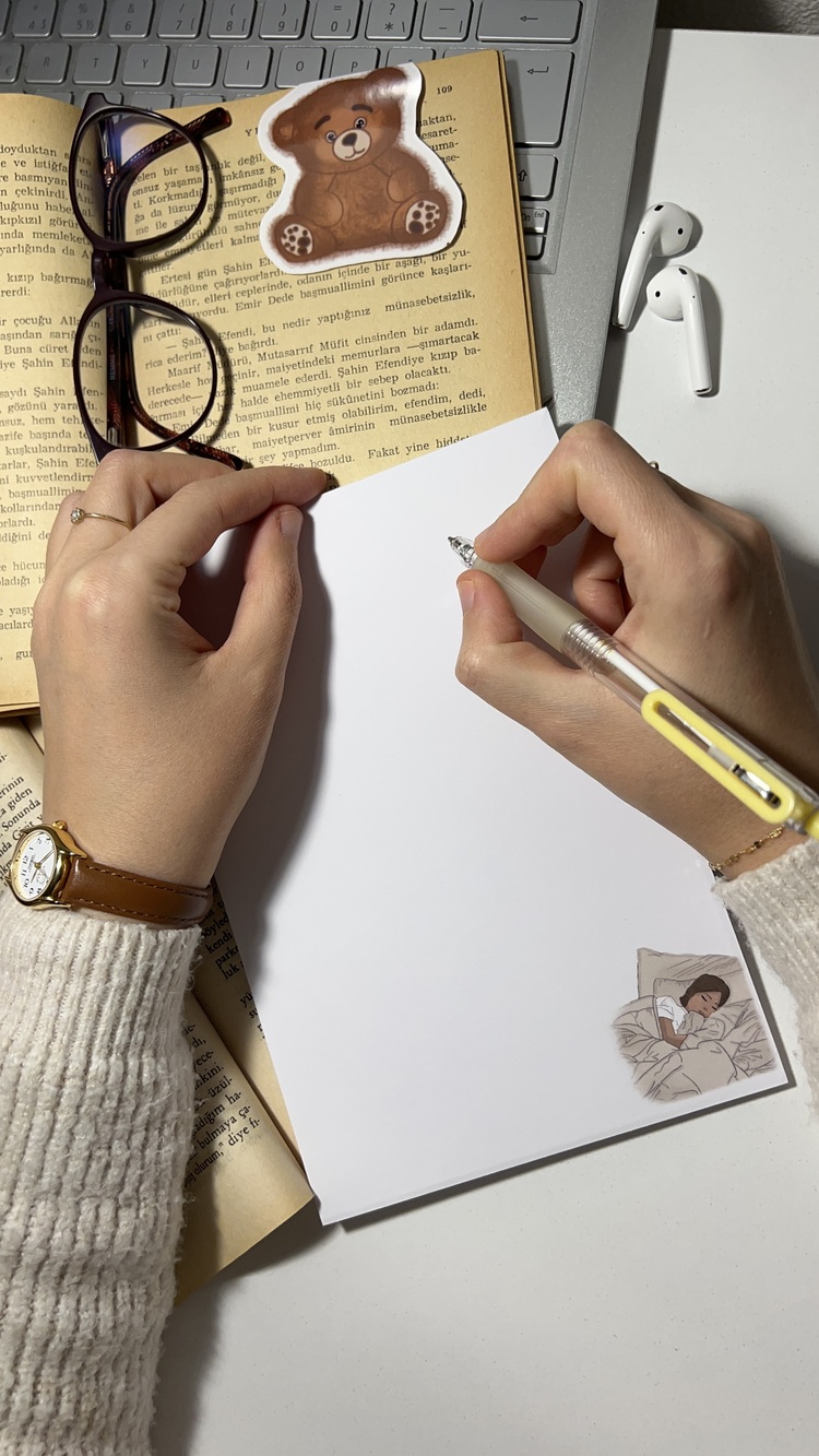 Uykucu temalı notepad/memopad