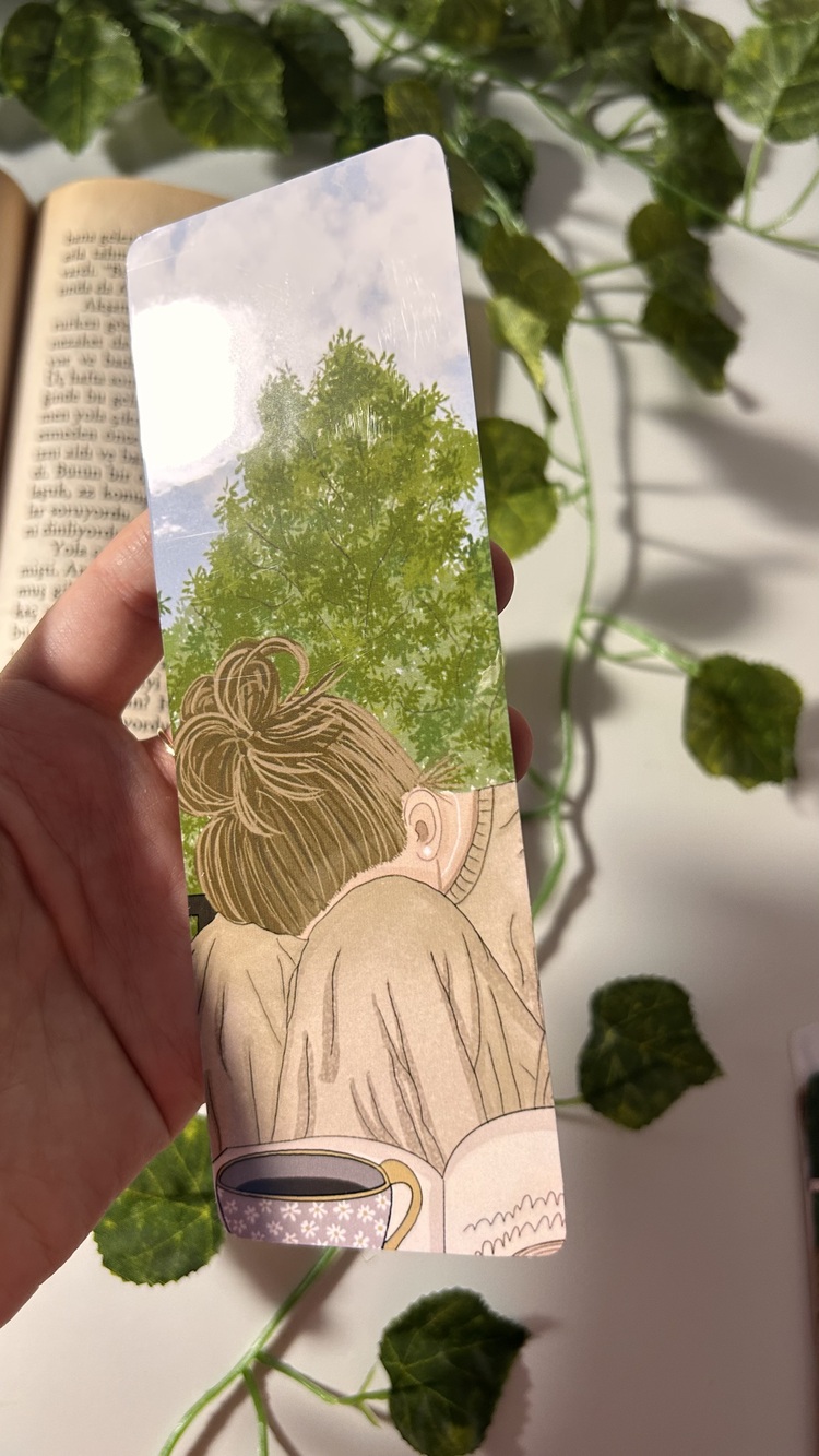 Balkon ve uyku temalı kitap ayracı