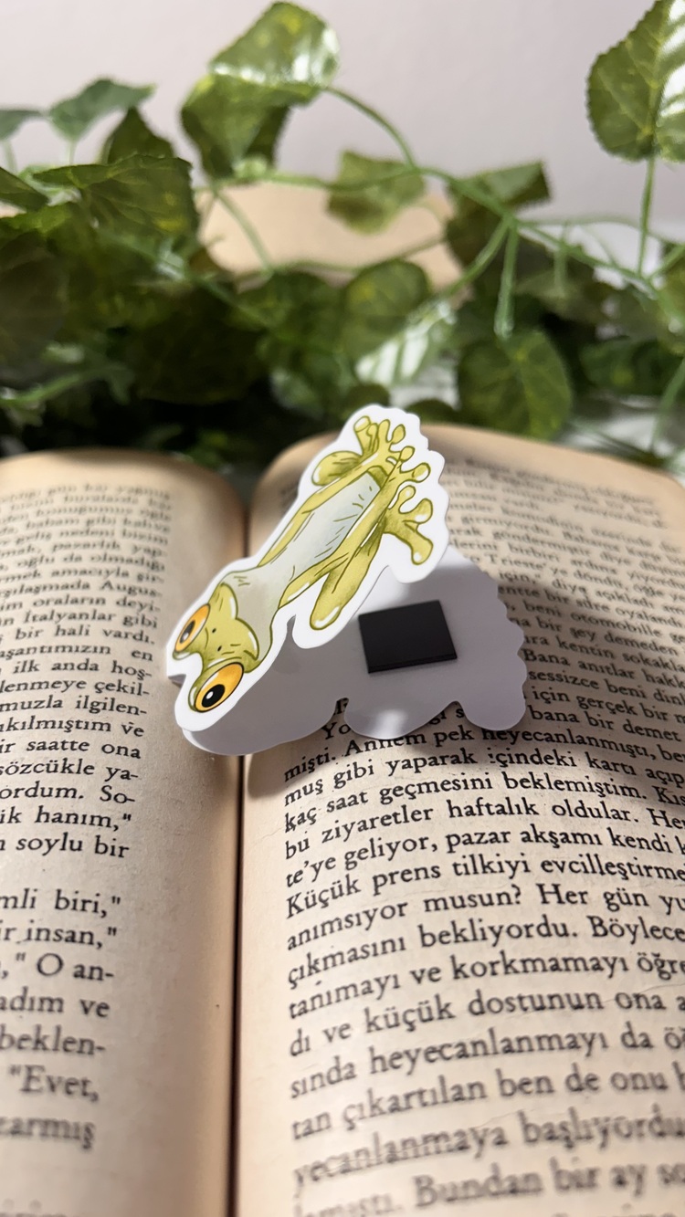 Kurbağa kitap ayracı mıknatıslı kitap ayracı magnetli kitap ayracı manyetik ayraç