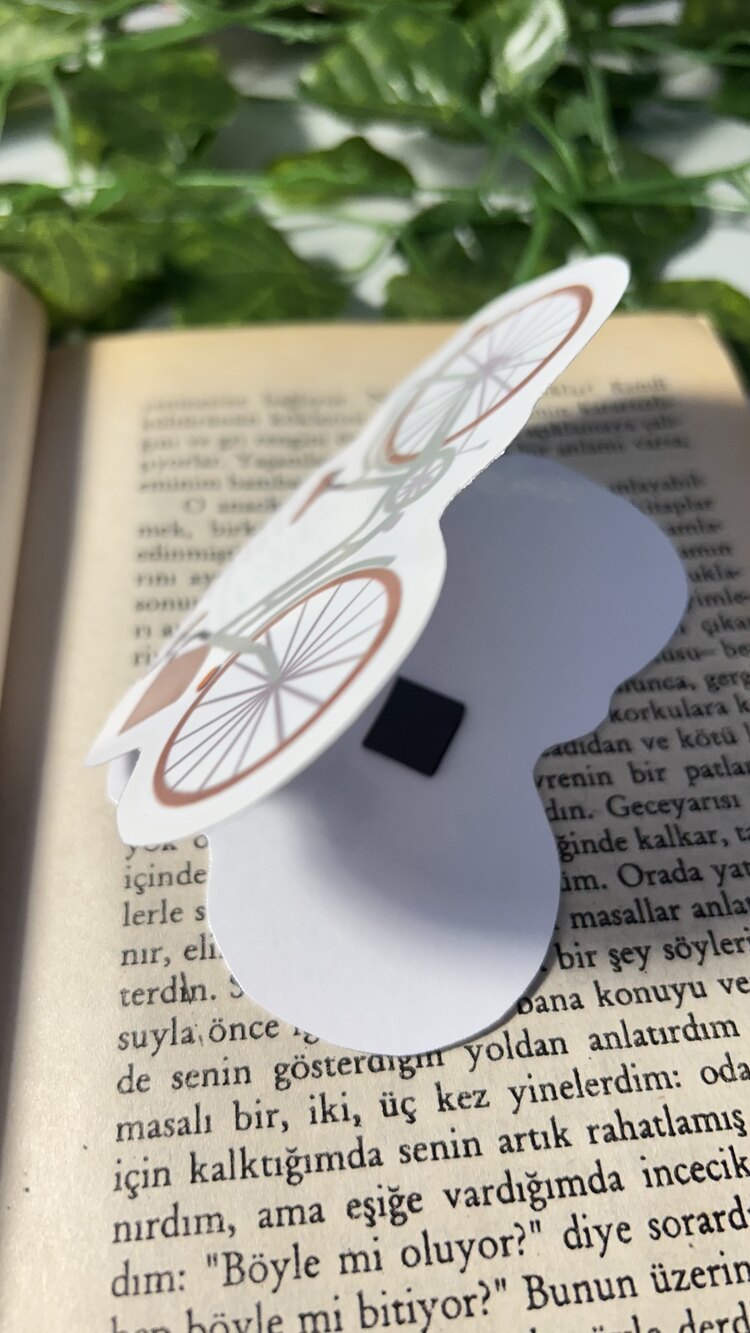 Bisiklet mıknatıslı kitap ayracı